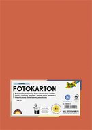 Dekorkarton, 2 oldalas, A4, 300 g, 50 lap, FOLIA, narancssárga, (50 lap)