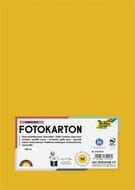 Dekorkarton, 2 oldalas, A4, 300 g, 50 lap, FOLIA, mélysárga, (50 lap)