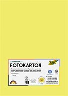 Dekorkarton, 2 oldalas, A4, 300 g, 50 lap, FOLIA, citromsárga, (50 lap)
