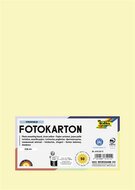 Dekorkarton, 2 oldalas, A4, 300 g, 50 lap, FOLIA, szalmasárga, (50 lap)