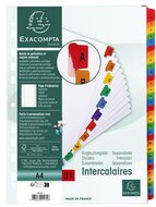 Regiszter, karton, A4, 1-31, EXACOMPTA, fehér