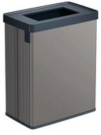 Szelektív hulladékgyűjtő, fedél nélküli, 54 liter, CURVER "Verto Recycle", szürke/fekete
