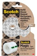 Ragasztószalag fém adagolón, 2 szalaggal, 19 mm x 13,9 m, 3M SCOTCH "Magic™", átlátszó, (3 db)