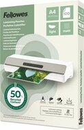 Meleglamináló fólia, 80 mikron, A4, matt, 100 db, FELLOWES "Light", (100 db)