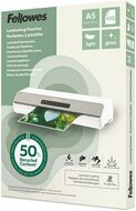 Meleglamináló fólia, 80 mikron, A5, fényes, 100 db, FELLOWES "Light", (100 db)