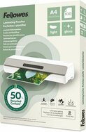 Meleglamináló fólia, 80 mikron, A4, fényes, 100 db, FELLOWES "Light", (100 db)