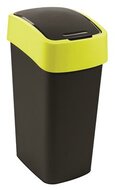 Billenős szemetes, 45 liter, CURVER "Pacific flip bin", fekete/sárga