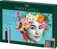 Színes- és grafitceruza készlet, FABER-CASTELL "Polychromos & Pitt Graphite Matt" , 23 db-os szett, (23 db)