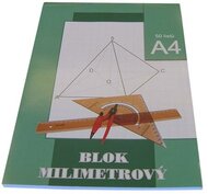 Milliméter papír, A4, 50 lap, STEPA, (50 lap)