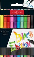 Ecsetirón készlet, FABER-CASTELL "Black Edition" 10 különböző szín, (10 db)