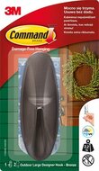 Műanyag akasztó, ovális, bronz, L méret, 1 db, 3M SCOTCH "Command™"