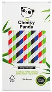 Szívószál, bambusz, egyenes, lebomló, bambusz, XL méret, 100 db, CHEEKY PANDA, vegyes színek, (100 db)