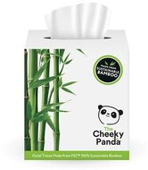 Kozmetikai kendő, bambusz, 3 rétegű, 56 lap, CHEEKY PANDA, fehér, (56 lap)
