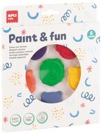Zsírkréta, állat formájú, APLI Kids "Paint & fun", 6 különböző szín, (6 db)