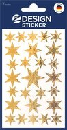 Matrica, 1 ív, 76x120 mm, AVERY ZWECKFORM, "Z-Design No.52252", arany csillagok