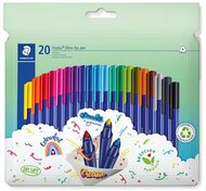 Filctoll készlet, 1 mm, STAEDTLER "Triplus 323", 20 különböző szín, (20 db)