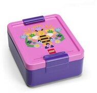 Uzsonnás doboz, LEGO "Bee", lila-rózsaszín-mintás