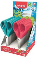 Olló display, iskolai, 13 cm, MAPED "Essentials Pulse", vegyes színek, (24 db)
