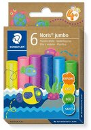 Modellező gyurma készlet, STAEDTLER "Noris® jumbo 842", 6 különböző csillámos szín, (6 db)