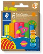 Modellező gyurma készlet, STAEDTLER "Noris® jumbo 842", 6 különböző neon szín, (6 db)