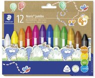 Zsírkréta, vastag, háromszögletű, STAEDTLER "Noris® jumbo 228 14", 12 különböző szín, (12 db)