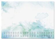 Könyökalátét, 595x410 mm, 3 éves és heti tervezővel, SIGEL "Watercolor Sea"
