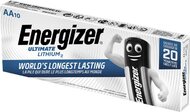 Elem, AA ceruza, 10 db, lítium, ENERGIZER "Ultimate Lithium", (10 db)