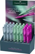 Golyóstoll display, 1 mm, XB, nyomógombos, FABER-CASTELL "Poly Ball View Aurora", vegyes színek, (24 db)