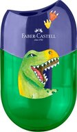 Hegyező display, kétlyukú, tartályos, FABER-CASTELL, dinoszaurusz, (10 db)