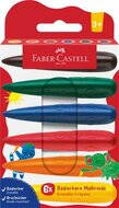 Zsírkréta készlet, FABER-CASTELL, 6 különböző szín, (6 db)