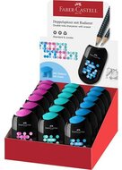 Hegyező display, kétlyukú, 2 tartályos, FABER-CASTELL, vegyes színek, (18 db)