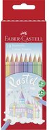 Színes ceruza készlet, hatszögletű, FABER-CASTELL, 10 különböző pasztell szín