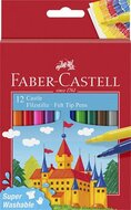 Filctoll készlet, FABER-CASTELL, 12 különböző szín"Castle", (12 db)