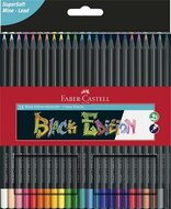 Színes ceruza készlet, háromszögletű, FABER-CASTELL "Black Edition", 24 különböző szín, (24 db)