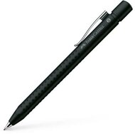 Golyóstoll, 1 mm, XB, nyomógombos, metál fekete tolltest, FABER-CASTELL "Grip-2011", kék