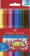Filctoll készlet, háromszögletű, FABER-CASTELL "Grip", 10 különböző szín, (10 db)