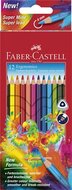 Színes ceruza készlet, háromszögletű, FABER-CASTELL "Papagáj", 12 különböző szín, (12 db)