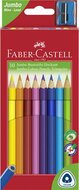 Színes ceruza készlet, háromszögletű, FABER-CASTELL "Jumbo", 10 különböző szín, (10 db)