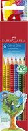 Színes ceruza készlet, háromszögletű, FABER-CASTELL "Grip 2001", 6 különböző szín, (6 db)