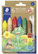 Zsírkréta, jumbo, hatszögletű, STAEDTLER "Noris Junior 224", 6 különböző szín, (6 db)