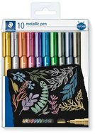 Dekormarker készlet, 1-2 mm, kúpos, STAEDTLER "8323", 10 különböző szín, (10 db)