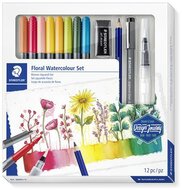 Ecsetirón készlet, kétvégű, STAEDTLER "Mixed Set 5", 8 különböző szín, (12 db)