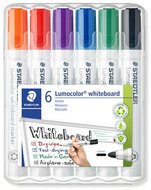 Táblamarker készlet, 2 mm, kúpos, STAEDTLER "Lumocolor® 351", 6 különböző szín, (6 db)