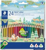 Színes ceruza készlet, háromszögletű, STAEDTLER "Noris Colour 187", 24 különböző szín, (24 db)