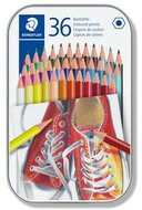Színes ceruza készlet, hatszögletű, fém dobozban, STAEDTLER "175", 36 különböző szín, (36 db)