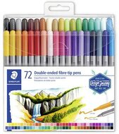 Filctoll készlet, 0,8/3,0 mm, kétvégű, STAEDTLER® "3200", 72 különböző szín, (72 db)