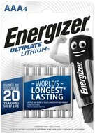 Elem, AAA mikro, 4 db, Lítium, ENERGIZER "Ultimate Lithium", (4 db)