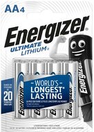 Elem, AA ceruza, 4 db, Lítium, ENERGIZER "Ultimate Lithium", (4 db)