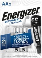 Elem, AA ceruza, 2 db, Lítium, ENERGIZER "Ultimate Lithium", (2 db)