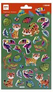 Matrica, fémes hatású, APLI Kids "Stickers", dzsungel